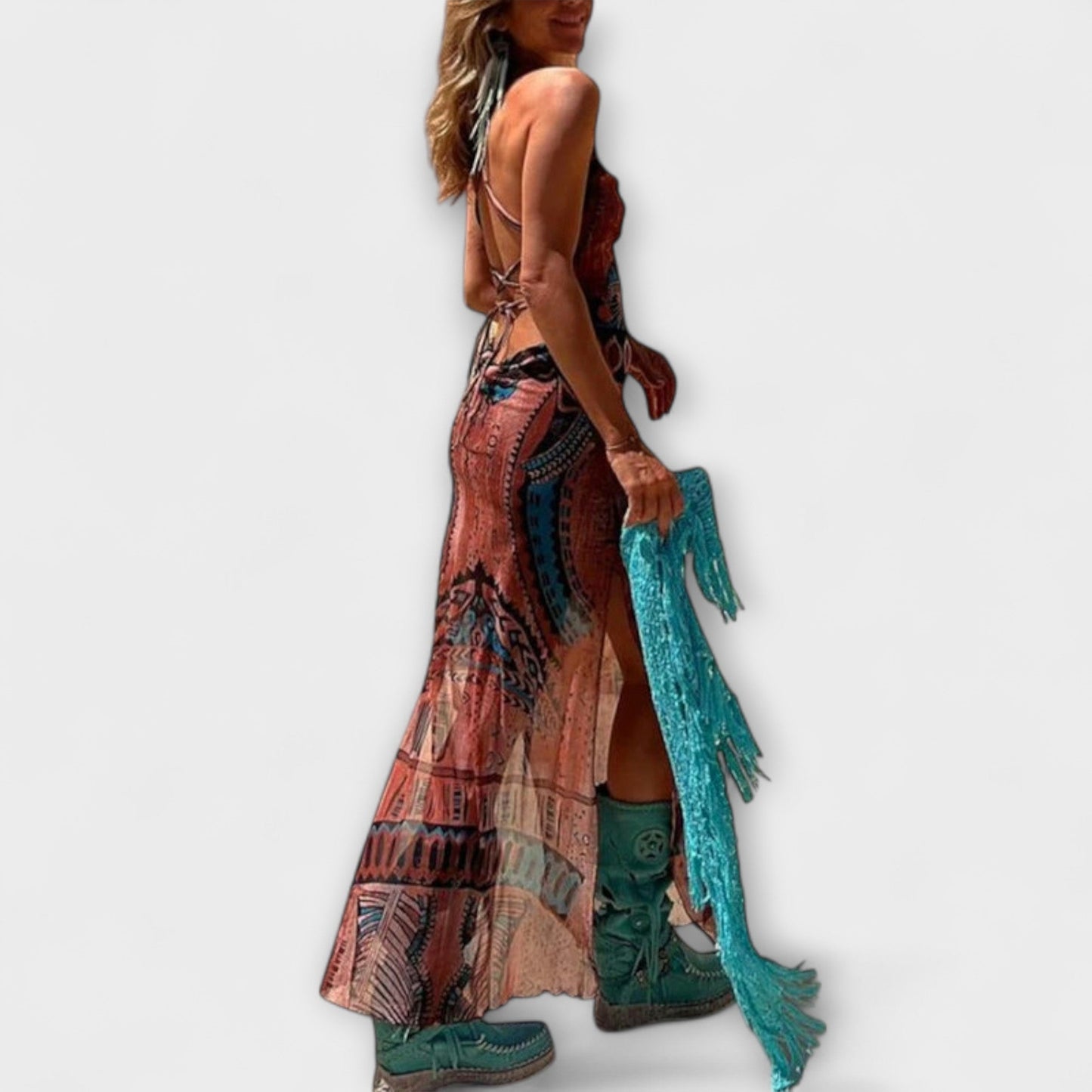 Tarifa - Vestido midi único con cuello de solapa