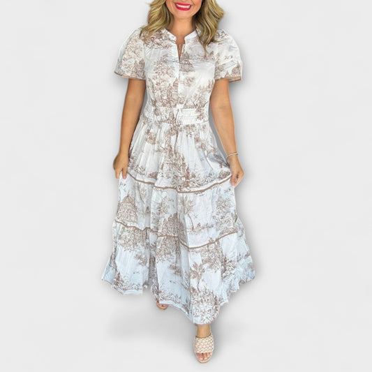 Eliza - Vestido Maxi de Toile Atemporal