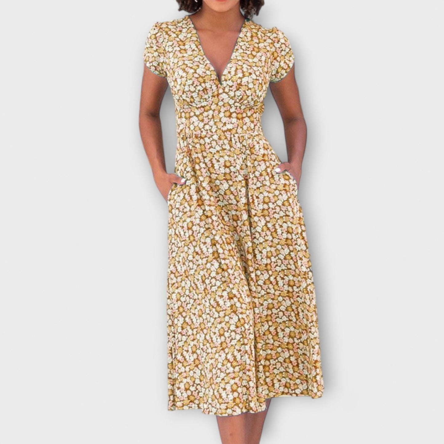 Fienna - Vestido midi con botonera