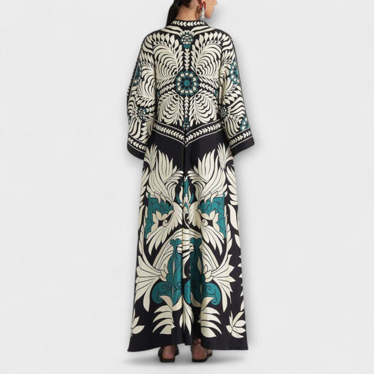 Giselle - Elegante vestido maxi con estampado floral