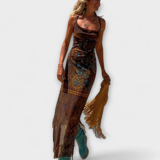 Tarifa - Vestido midi único con cuello de solapa