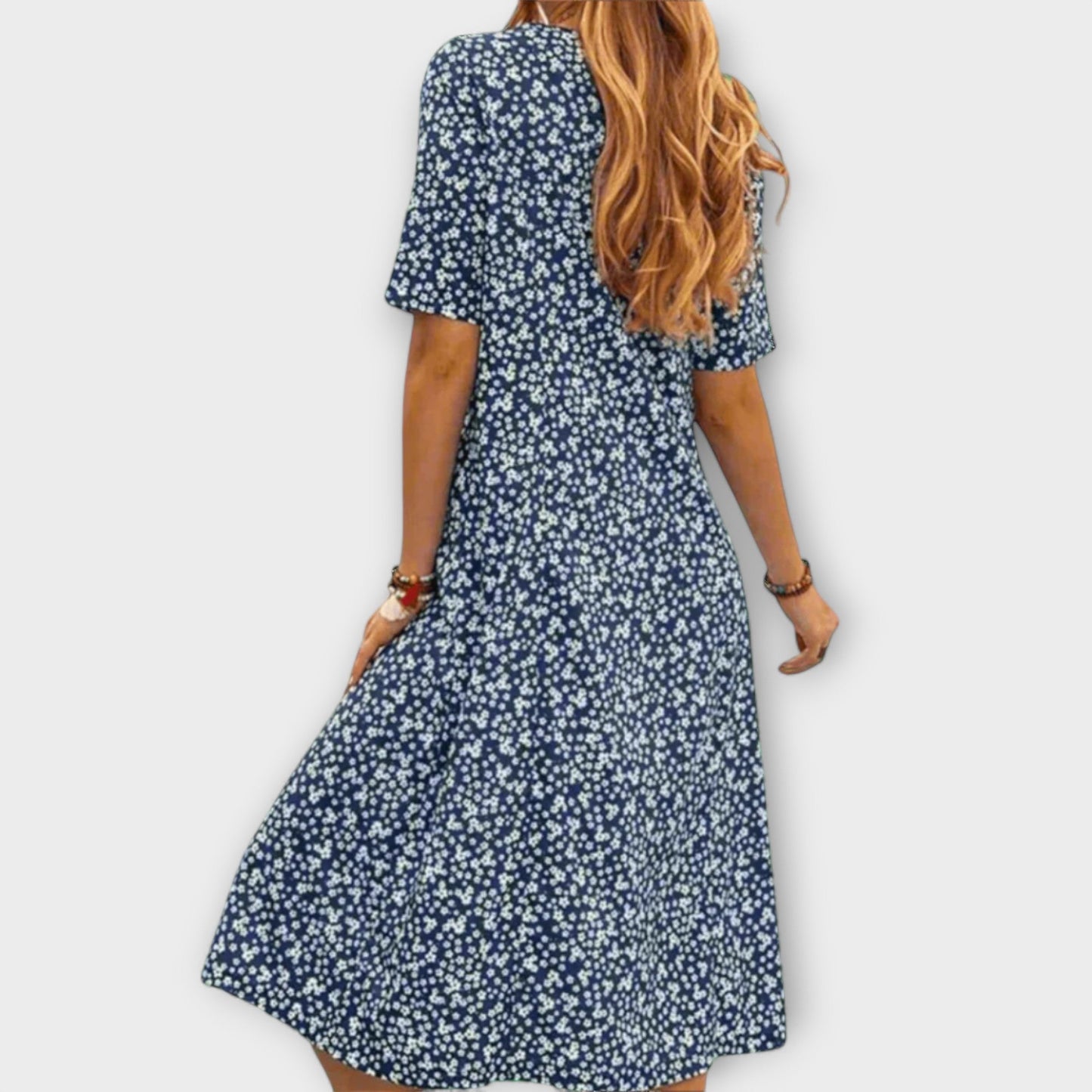 Paula - Elegante vestido floral de tela premium