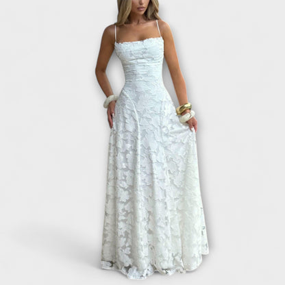 Emberly - Elegante vestido maxilargo de jacquard