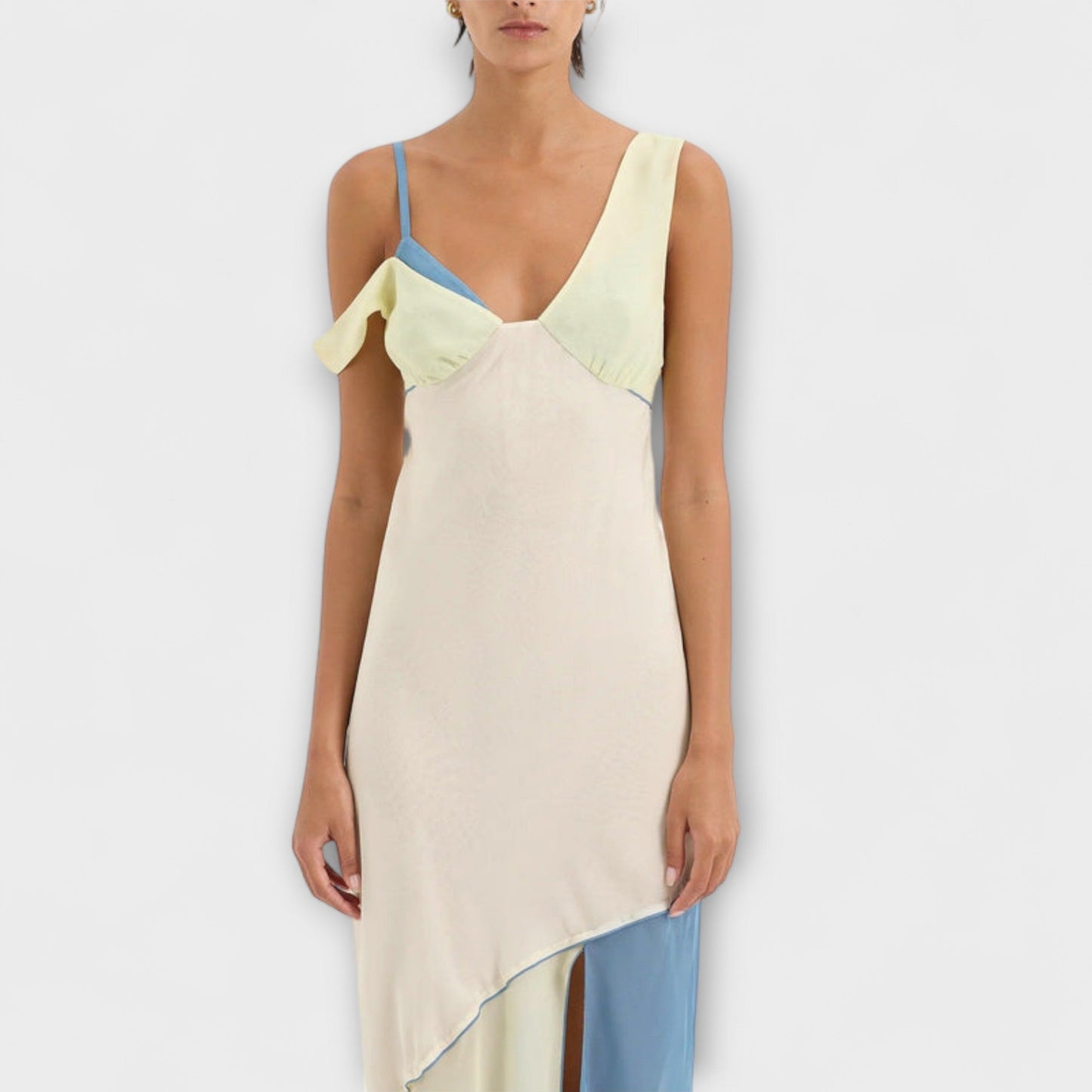 Alora - Vestido Midi Thames con detalle de splice