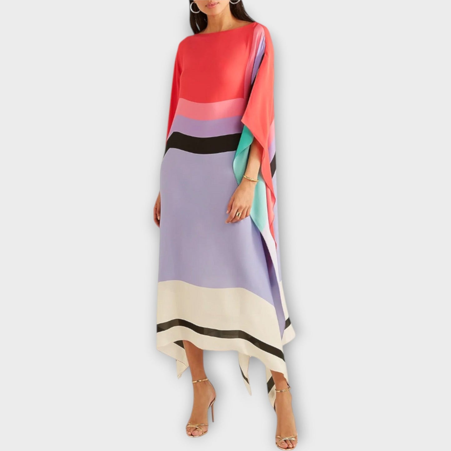 Elenora - Kaftan geométrico con corte relajado