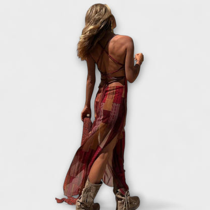 Tarifa - Vestido midi único con cuello de solapa