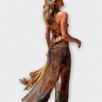 Tarifa - Vestido midi único con cuello de solapa