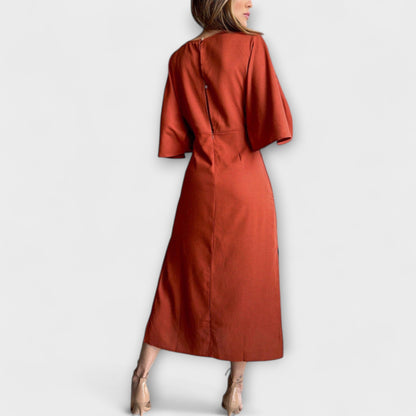 Holly - Vestido casual con escote en V y cinturón