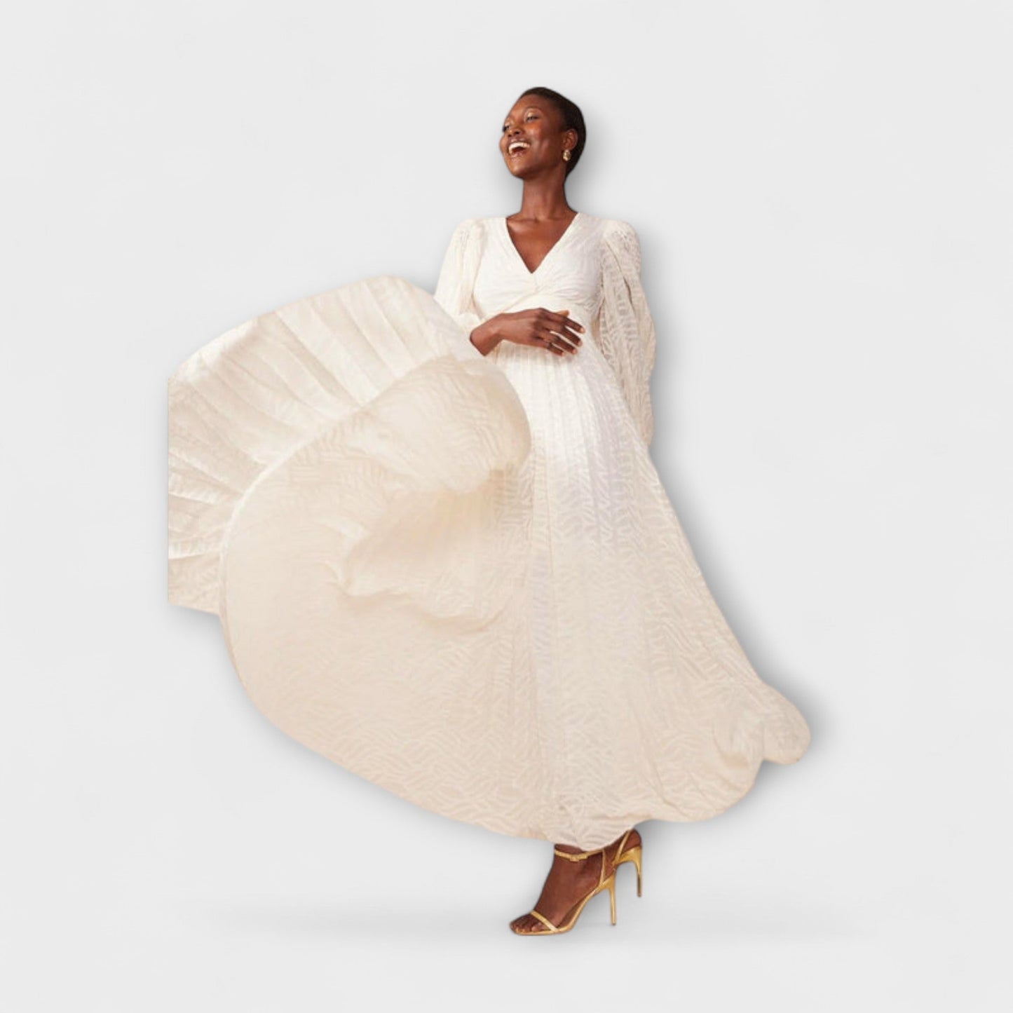 Elsa - Vestido Maxi Crema de Allegory