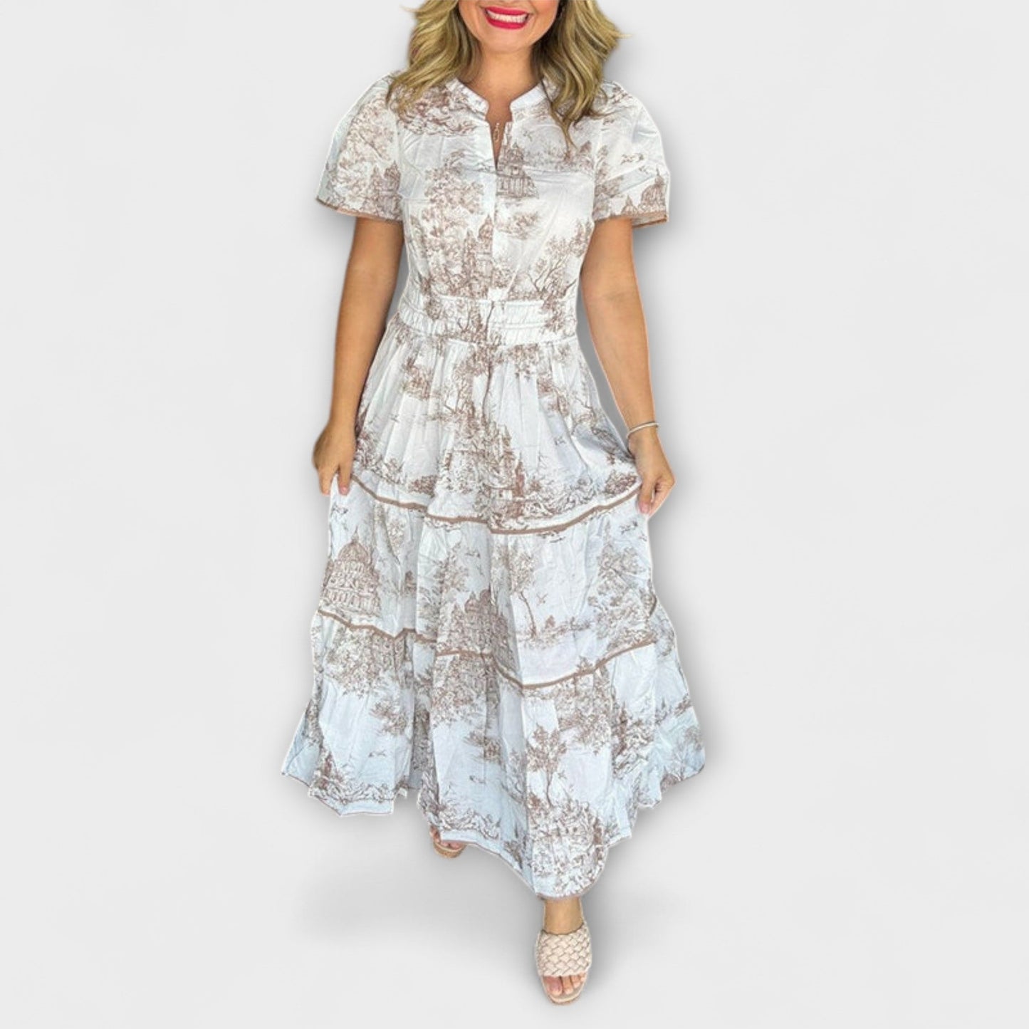 Eliza - Vestido Maxi de Toile Atemporal