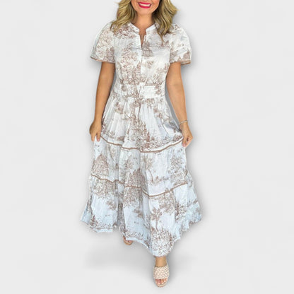 Eliza - Vestido Maxi de Toile Atemporal