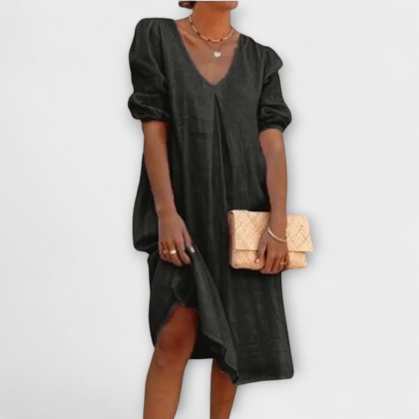 Fanny - Elegante vestido de verano con detalles de ganchillo