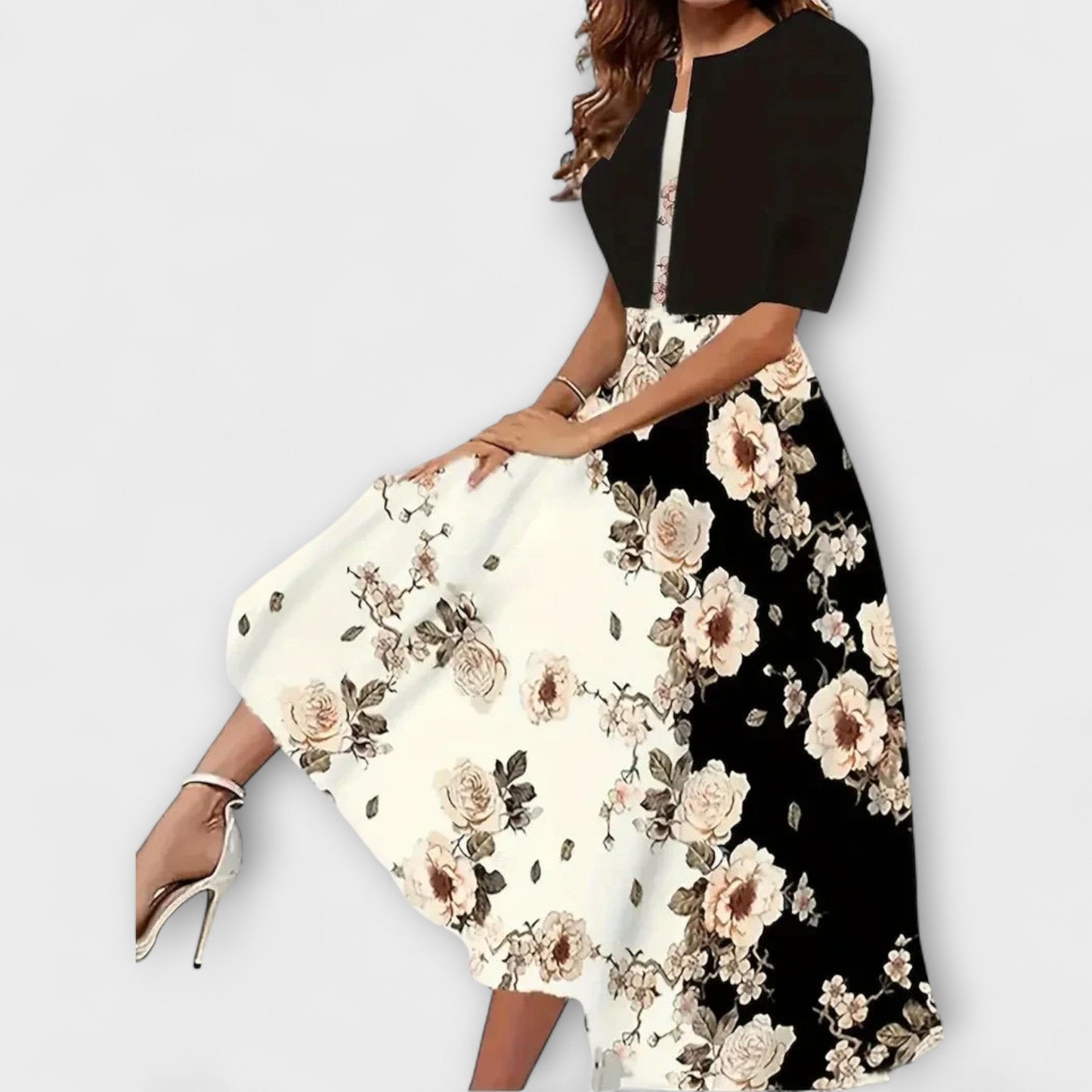 Vestido Midi de Dama con Blazer