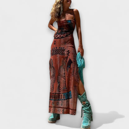 Tarifa - Vestido midi único con cuello de solapa