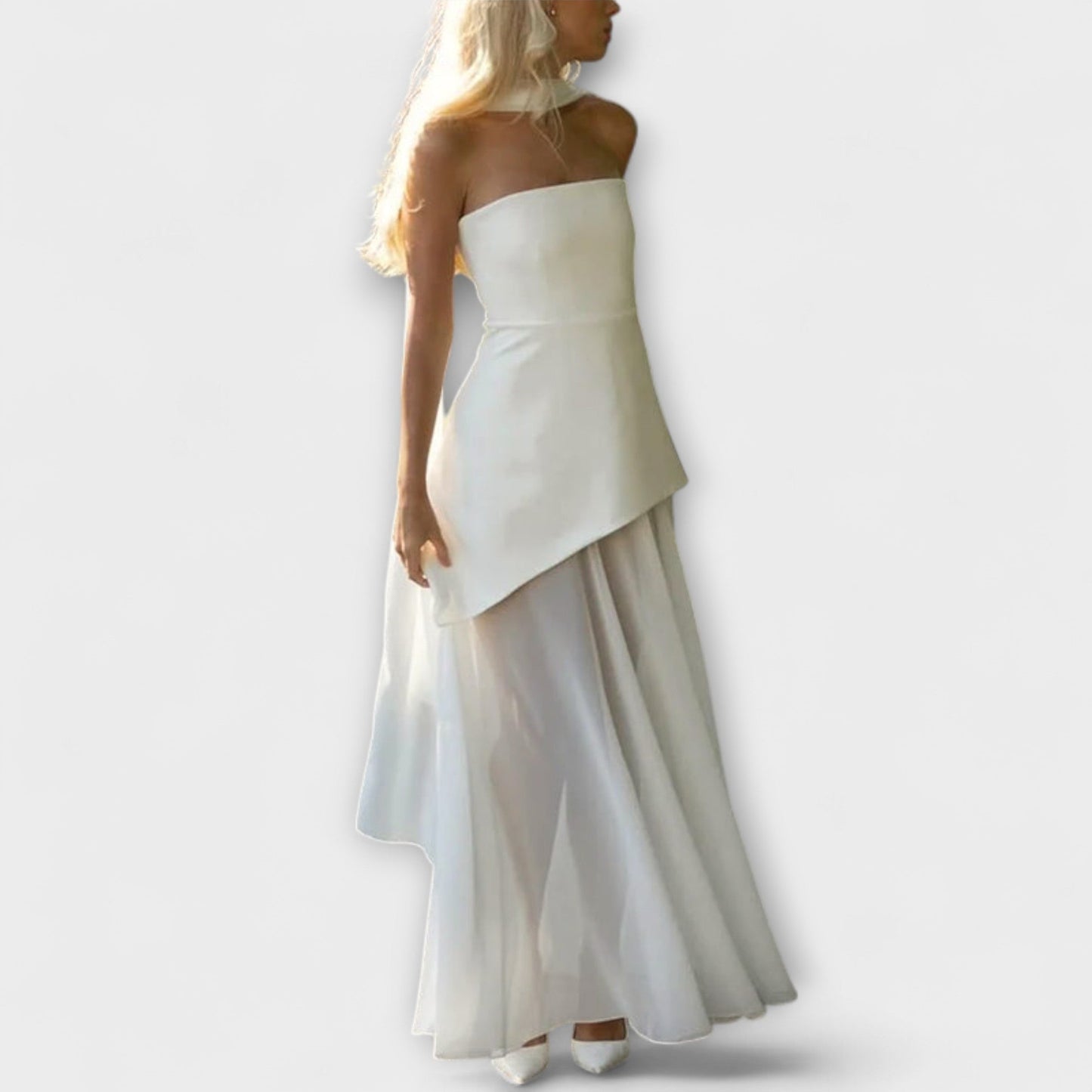 Goldie - Vestido maxi de gasa