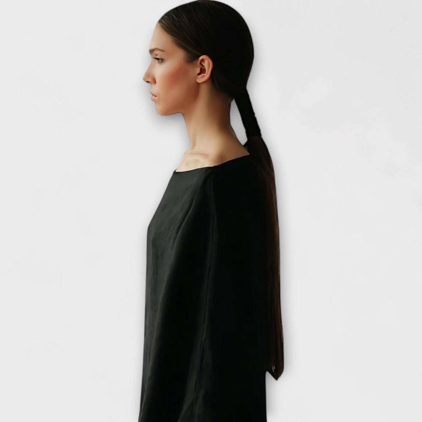 Dana - Vestido de kimono de lino y algodón