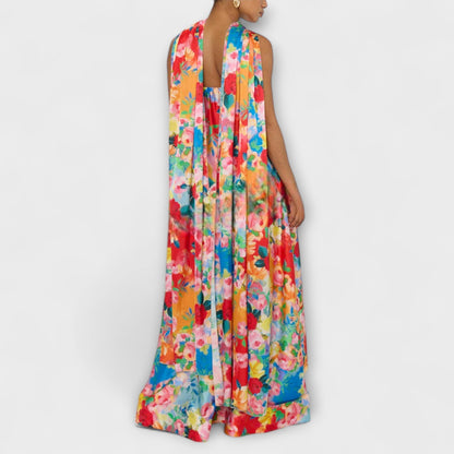 Harlow - Vestido Maxi de Flores Off-Shoulder