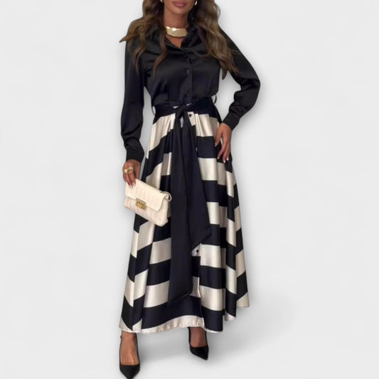 Hedda - Vestido de camisa de manga larga con cinturón