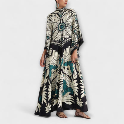 Giselle - Elegante vestido maxi con estampado floral