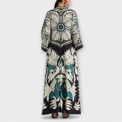 Giselle - Elegante vestido maxi con estampado floral