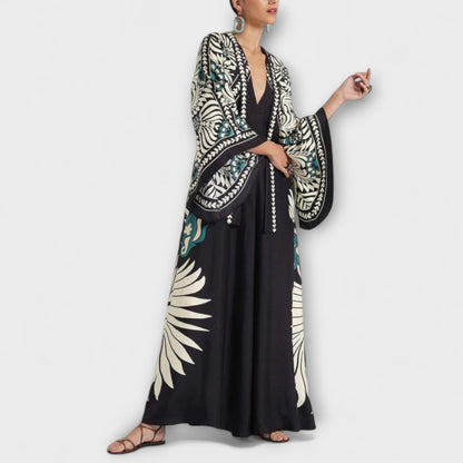 Giselle - Elegante vestido maxi con estampado floral