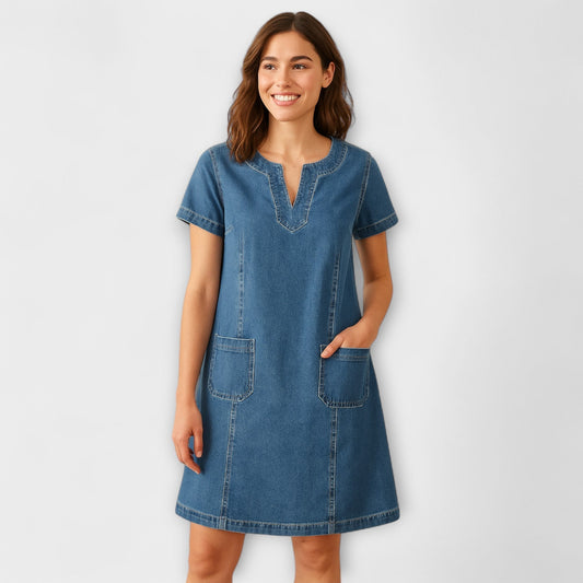 Mathea - Vestido de Denim Suave
